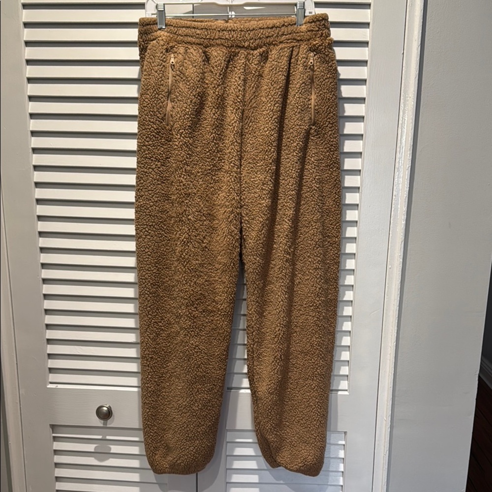OFFLINE Cozy Brown Sherpa Joggers
